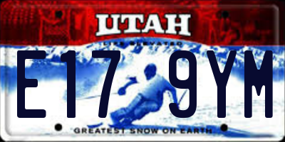 UT license plate E179YM