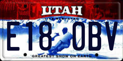 UT license plate E180BV