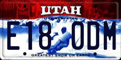 UT license plate E180DM