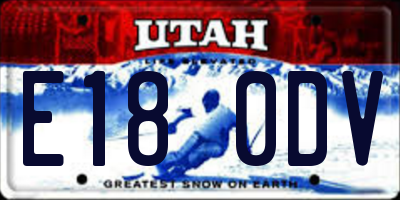 UT license plate E180DV