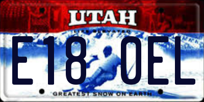 UT license plate E180EL
