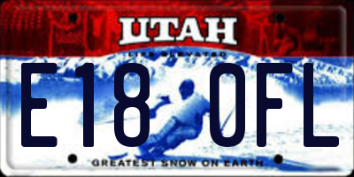 UT license plate E180FL
