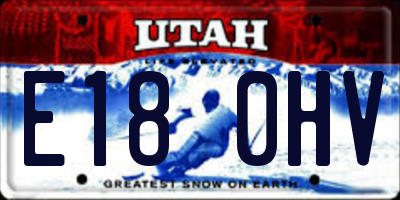 UT license plate E180HV