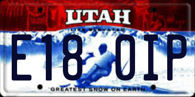 UT license plate E180IP