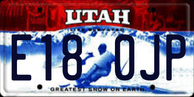 UT license plate E180JP