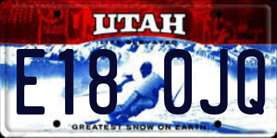 UT license plate E180JQ