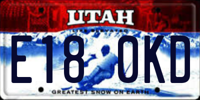 UT license plate E180KD