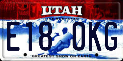 UT license plate E180KG