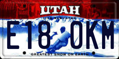 UT license plate E180KM