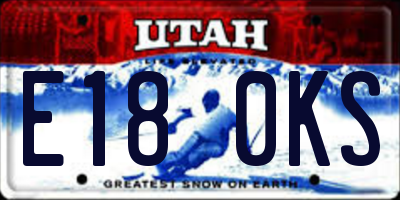 UT license plate E180KS
