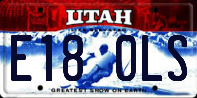 UT license plate E180LS