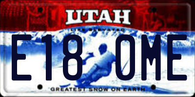 UT license plate E180ME