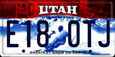 UT license plate E180TJ