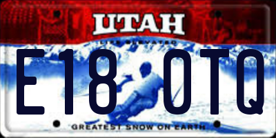 UT license plate E180TQ