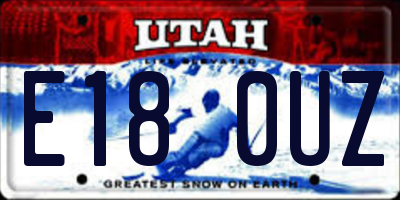 UT license plate E180UZ