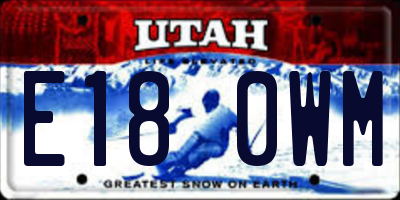 UT license plate E180WM