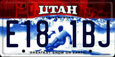 UT license plate E181BJ