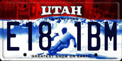 UT license plate E181BM