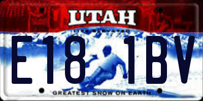 UT license plate E181BV