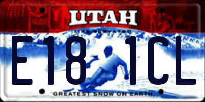 UT license plate E181CL
