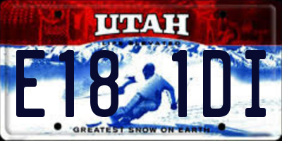 UT license plate E181DI