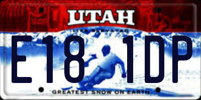 UT license plate E181DP