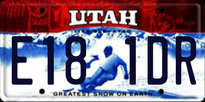 UT license plate E181DR