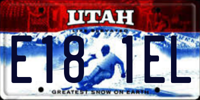 UT license plate E181EL