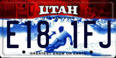 UT license plate E181FJ
