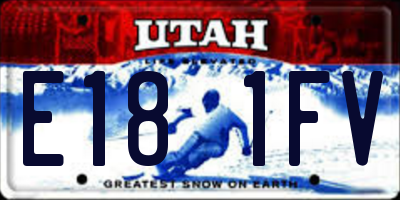 UT license plate E181FV