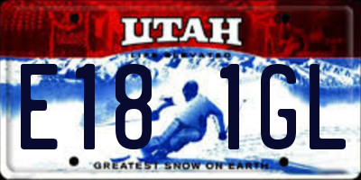 UT license plate E181GL