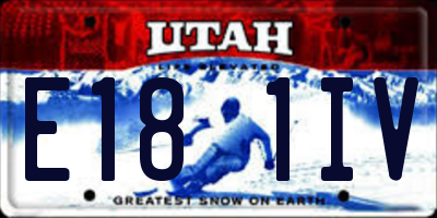 UT license plate E181IV