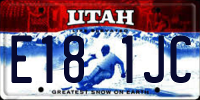 UT license plate E181JC