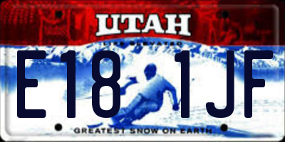 UT license plate E181JF