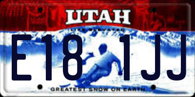 UT license plate E181JJ