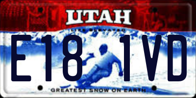 UT license plate E181VD