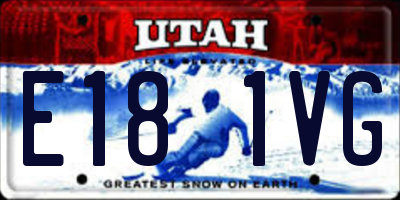 UT license plate E181VG