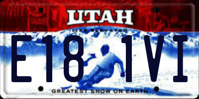 UT license plate E181VI