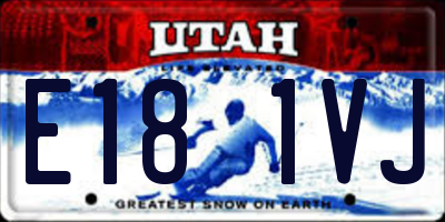 UT license plate E181VJ