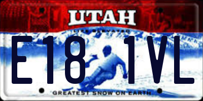 UT license plate E181VL