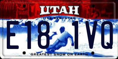 UT license plate E181VQ