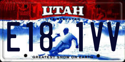 UT license plate E181VV