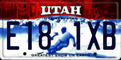 UT license plate E181XB