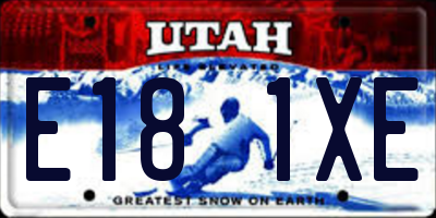 UT license plate E181XE