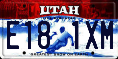 UT license plate E181XM