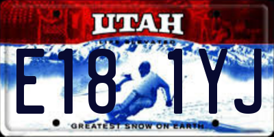 UT license plate E181YJ