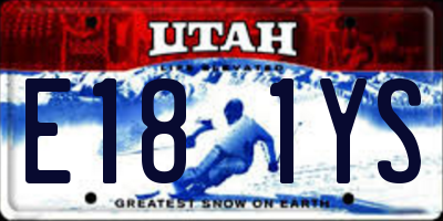 UT license plate E181YS