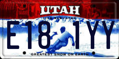 UT license plate E181YY