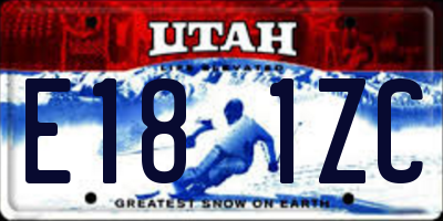 UT license plate E181ZC