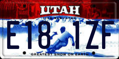 UT license plate E181ZF